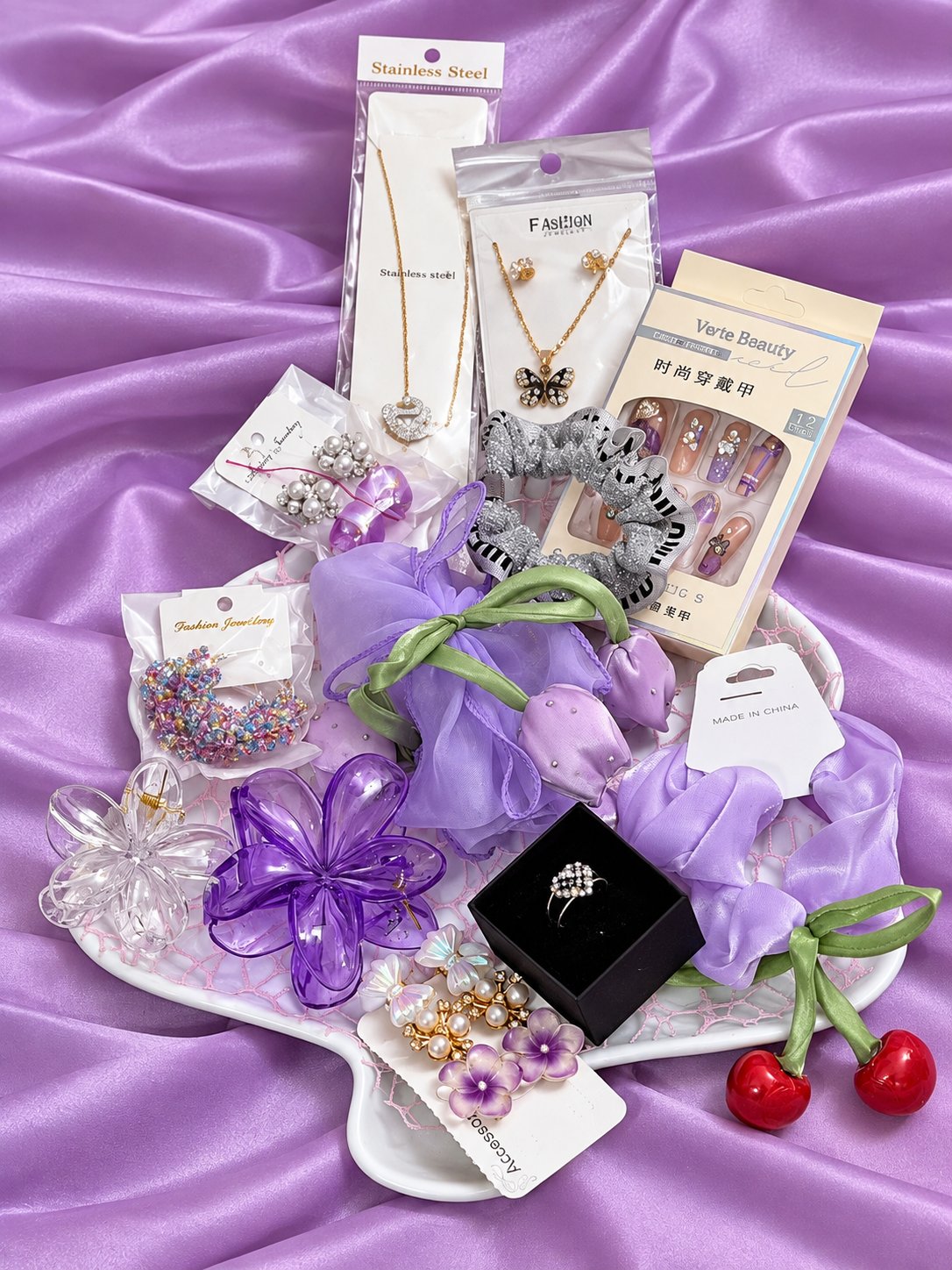The Lavender Dream Floral & Jewelry Keepsake Bundle image 1