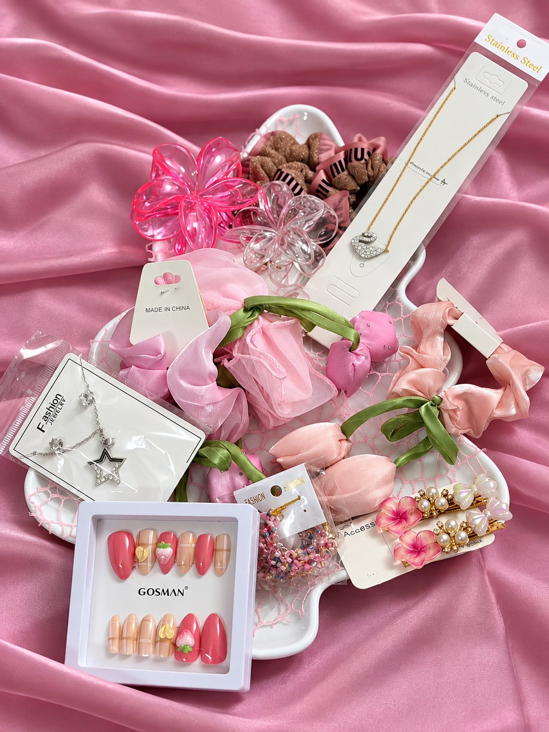 The Rosy Radiance Floral & Jewelry Keepsake Bundle image 1