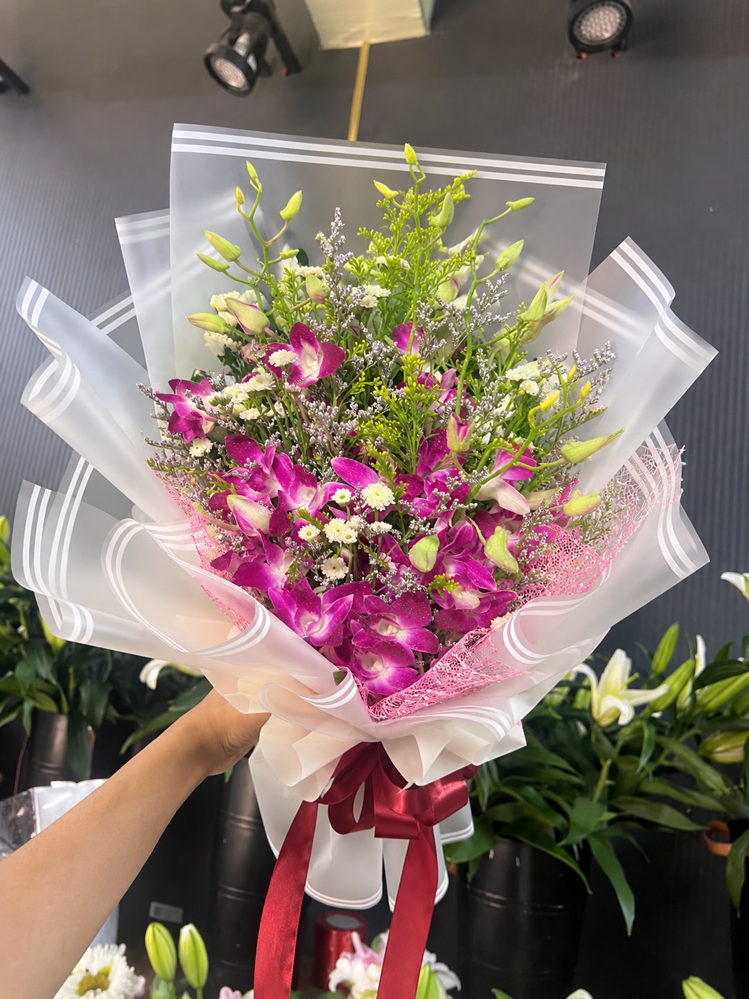 Purple Orchid Garden Bouquet